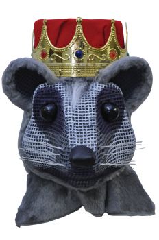 Mouse King Head With Crown - Red