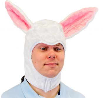 Adult Bunny Hood  - White