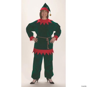Adult Velvet Elf Suit - MD - Adult (8 - 10)