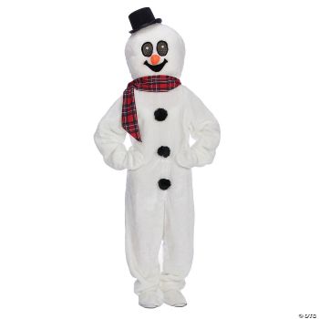 Snowman Suit With Mascot Head - MD - Adult Medium