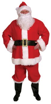 Men's 10-Piece Complete Santa Suit