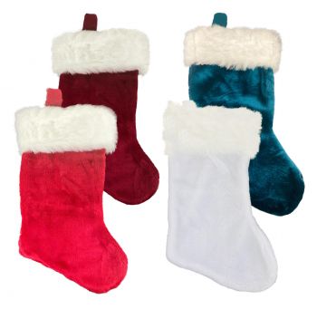 18" Santa Stocking - Green