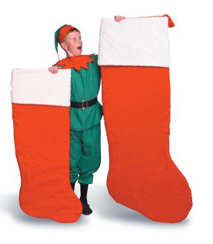 Giant Plush Santa Stocking - 35"