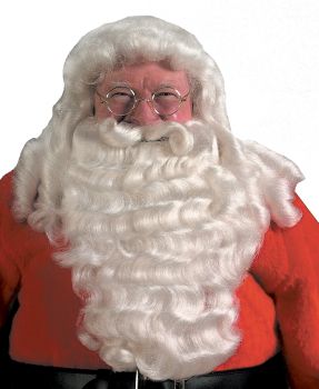 Majestic Santa Wig & Beard With Wired Mustache