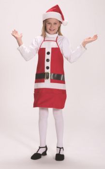 Child's Holiday Apron & Hat - One Size Fits Most