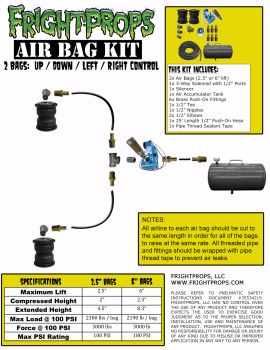 Air Bag Kit:  6" Lift -  2 Bags  - UP:DOWN Motion