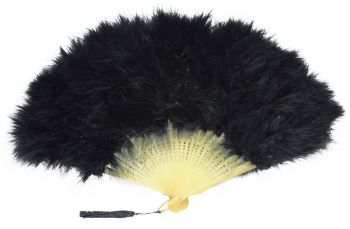 Marabou Feather Fan - Black
