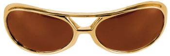 Rock N' Roll Glasses - Brown/Gold