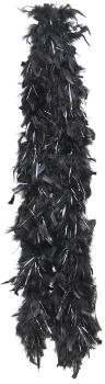 Chandelle Boa With Lurex - Black