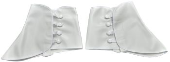 Adult 5" White Vinyl Spats - Adult Shoe L/XL