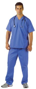 Men's Blue Hospital Scrubs - Adult OSFM