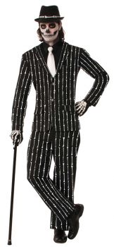 Bone Pin Stripe Suit Std