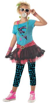 Girl's 80s Valley Girl Costume - Child S (6 - 8)