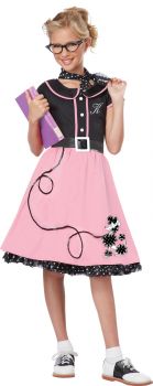 Girl's 50s Sweetheart Costume - Child S (6 - 8)