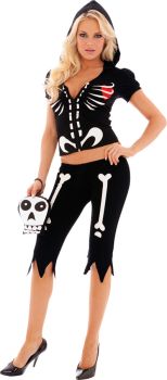 Women's Chloe Bones Glow-in-the-Dark Costume - Adult L (12 - 14)