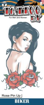 Rose Pin Up Biker Tattoo FX