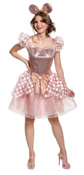 Women's Rose Gold Minnie Deluxe Costume - Adult M (8 - 10)