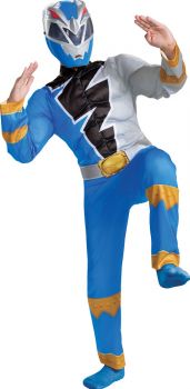 Boy's Blue Ranger Dino Fury Muscle Costume - Child LG (10 - 12)