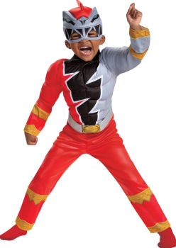 Boy's Red Ranger Dino Fury Costume - Child SM (4 - 6)