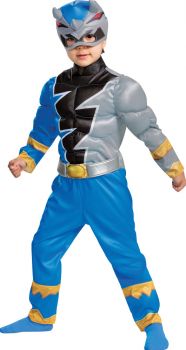 Boy's Blue Ranger Dino Fury Costume - Child SM (4 - 6)