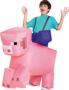 Minecraft Pig Ride On Inflatable Costume