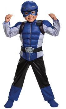 Boy's Blue Ranger Muscle Costume - Beast Morphers - Toddler (3 - 4T)