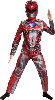 Boy's Red Ranger Classic Costume - Power Rangers Movie 2017 - Child M (7 - 8)