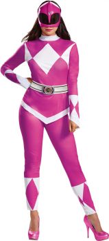 Women's Pink Ranger Deluxe Costume - Mighty Morphin - Adult MD (8 - 10)