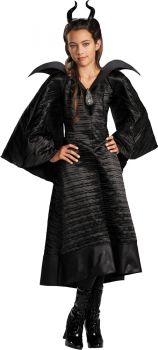 Girl's Maleficent Christening Black Gown Deluxe - Child LG (10 - 12)