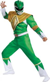 Men's Green Ranger Classic Muscle Costume - Mighty Morphin