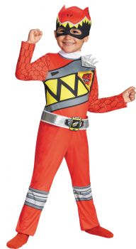 Boy's Red Ranger Classic Costume - Dino Charge - Toddler (3 - 4T)