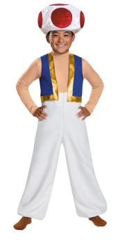 Boy's Toad Deluxe Costume - Super Mario Brothers - Child L (10 - 12)