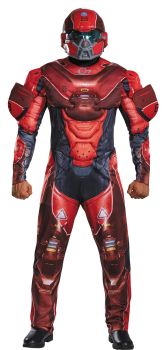 Men's Red Spartan Muscle Costume - Halo - Adult 2X (50 - 52)