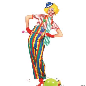 Striped Clown Overalls Ad Med