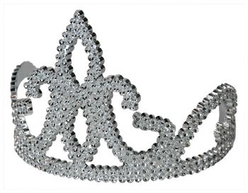 Girl's Plastic Tiara With Combs - Silver