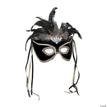 Venetian Couple Mask Bk/gd