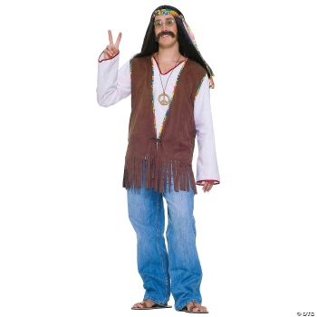 Faux Suede Hippie Vest Costume