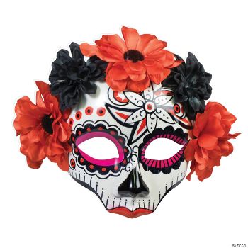 Day Of Dead Skull Female Mask