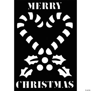 Stencil Candy Cane Brass