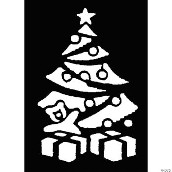 Stencil Xmas Tree Brass