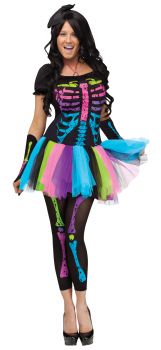 Women's Funky Punk Bones Costume - Adult S/M (2 - 8)
