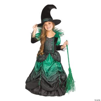 Girl's Emerald Witch Costume