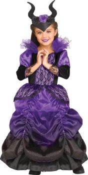 Girl's Wicked Queen Costume - Purple - Child SM (4 - 6)