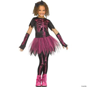 Skele-Girl Pink Child Costume - Child M (8 - 10)