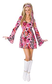 Women's Feelin' Groovy Costume - Adult S/M (2 - 8)