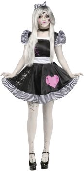 Women's Broken Doll Costume - Adult M/L (10 - 14)