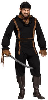 Dark Pirate Costume - Adult OSFM