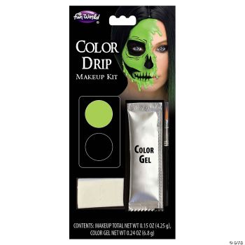 Color-Drip Melting Skull Green