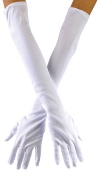 15" Opera Gloves - White