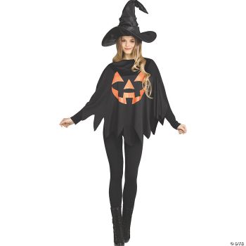 Jack O’ Lantern Pumpkin Poncho - Adult